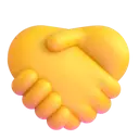 Handshake 3D animated emoji