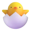 Hatching chick 3D animated emoji
