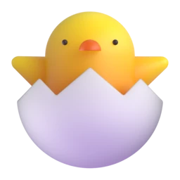 Hatching chick animated emoji