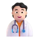 Health worker: light skin tone 3D animated emoji