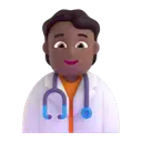 Health worker: medium-dark skin tone 3D animated emoji