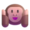 Hear-no-evil monkey 3D animated emoji