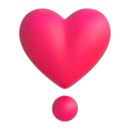 Heart exclamation animated emoji