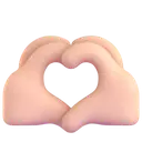Heart hands: light skin tone 3D animated emoji