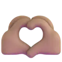 Heart hands: medium skin tone 3D animated emoji
