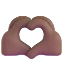 Heart hands: medium-dark skin tone 3D animated emoji