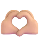 Heart hands: medium-light skin tone 3D animated emoji