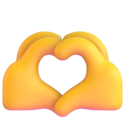 Heart hands animated emoji