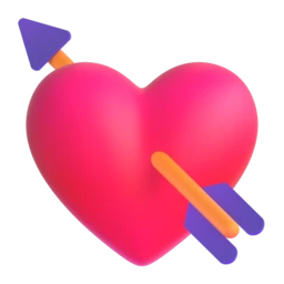 Heart with arrow animated emoji