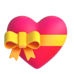 Heart with ribbon animated emoji