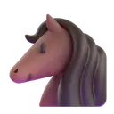 Horse face 3D animated emoji