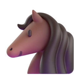 Horse face animated emoji