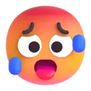 Hot face 3D animated emoji