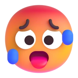 Hot face animated emoji