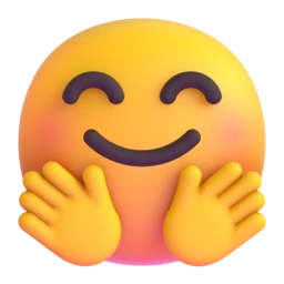Hugging face animated emoji