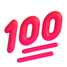 Hundred points animated emoji
