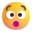 Hushed face 3D animated emoji