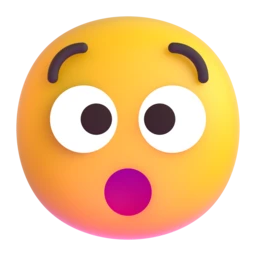 Hushed face animated emoji