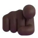 Index pointing at the viewer: dark skin tone 3D animated emoji