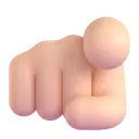 Index pointing at the viewer: light skin tone 3D animated emoji