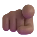 Index pointing at the viewer: medium-dark skin tone 3D animated emoji