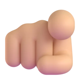 Index pointing at the viewer: medium-light skin tone animated emoji