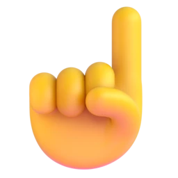 Index pointing up animated emoji