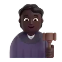 Judge: dark skin tone 3D animated emoji