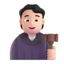 Judge: light skin tone 3D animated emoji