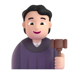 Judge: light skin tone animated emoji
