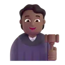 Judge: medium-dark skin tone 3D animated emoji