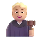 Judge: medium-light skin tone 3D animated emoji