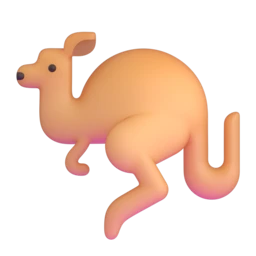 Kangaroo animated emoji