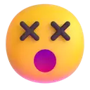 Knocked-out face 3D animated emoji