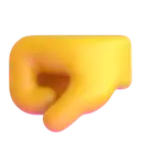Left-facing fist 3D animated emoji