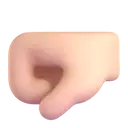 Left-facing fist: light skin tone 3D animated emoji