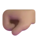 Left-facing fist: medium skin tone 3D animated emoji