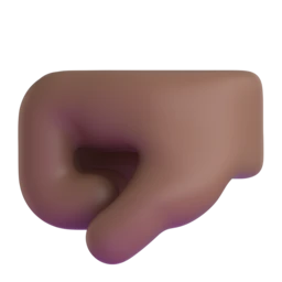 Left-facing fist: medium-dark skin tone animated emoji