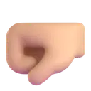 Left-facing fist: medium-light skin tone 3D animated emoji