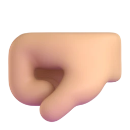 Left-facing fist: medium-light skin tone animated emoji
