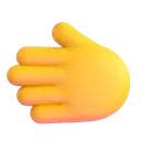 Leftwards hand 3D animated emoji