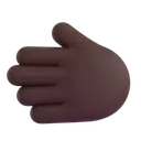 Leftwards hand: dark skin tone 3D animated emoji
