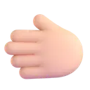 Leftwards hand: light skin tone 3D animated emoji