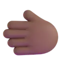 Leftwards hand: medium-dark skin tone 3D animated emoji