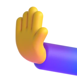 Leftwards pushing hand animated emoji