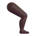 Leg: dark skin tone 3D animated emoji
