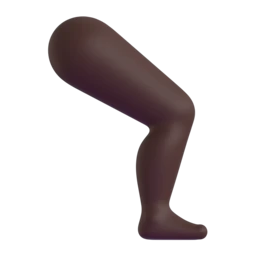 Leg: dark skin tone animated emoji