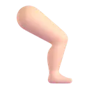 Leg: light skin tone 3D animated emoji