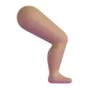 Leg: medium skin tone 3D animated emoji