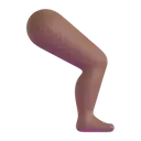 Leg: medium-dark skin tone 3D animated emoji